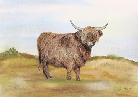Framed Farm Animal In Pasture A Print
