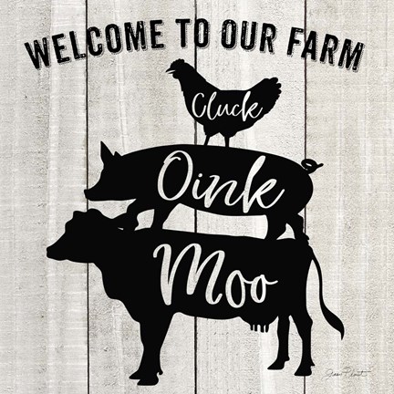 Framed Farm Signs I Print