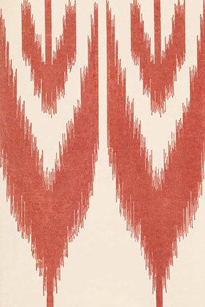 Framed Flame Stitch Motif I Print