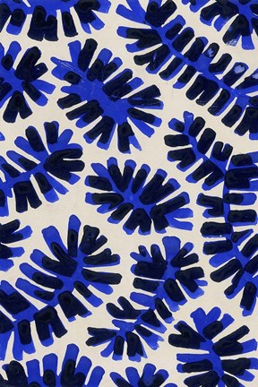 Framed Modern Leaf Motif I Print