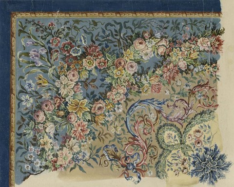 Framed Vintage Design Sketch I Print