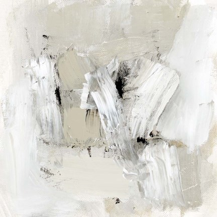 Framed Neutral Brushstrokes I Print