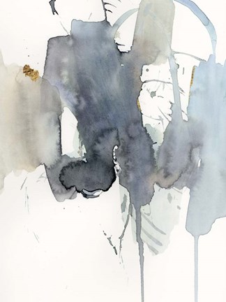 Framed Indigo Splatter II Print