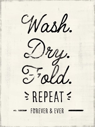 Framed Laundry Room I Print