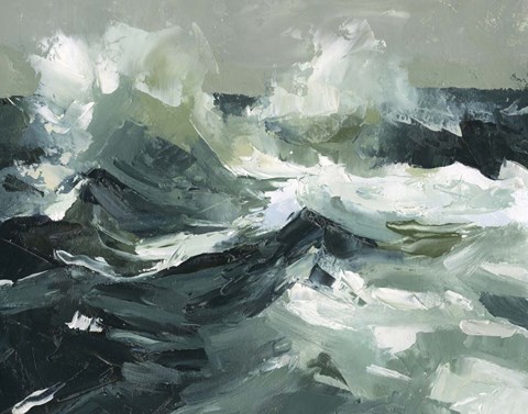 Framed Choppy Ocean View I Print