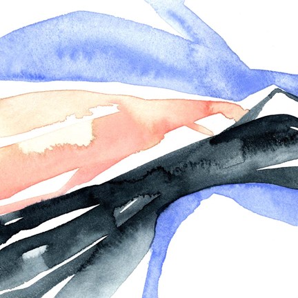 Framed Watercolor Ribbon III Print