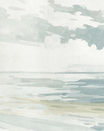 Framed Soft Pastel Seascape I Print