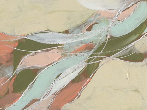 Framed Pastel Waves II Print