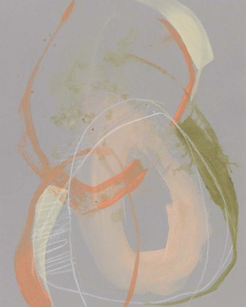 Framed Pastel Loops I Print