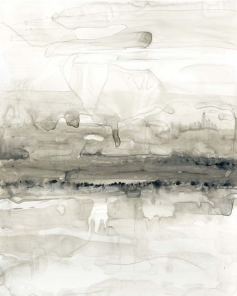 Framed Grey on the Horizon II Print