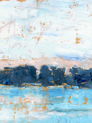 Framed Indigo Treeline II Print