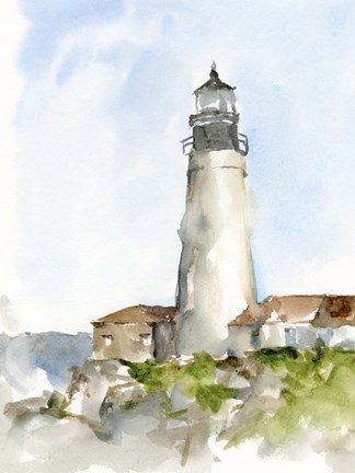 Framed Plein Air Lighthouse Study II Print