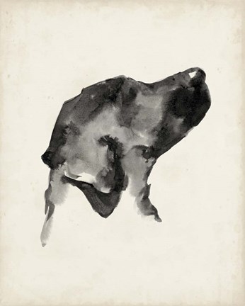 Framed Puppy Profile I Print