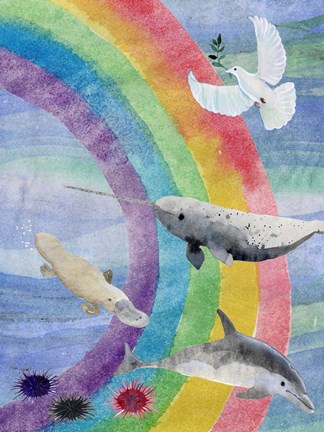 Framed Noah&#39;s Ark II Print