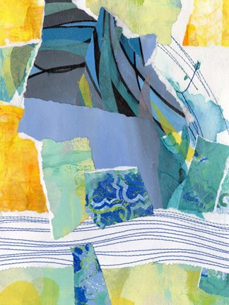 Framed Reclaimed Collage V Print