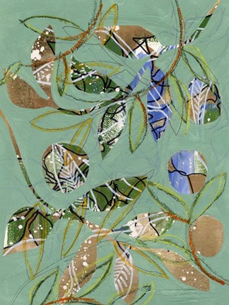 Framed Nature on Sage I Print