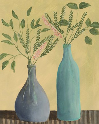 Framed Bottle Vignette I Print