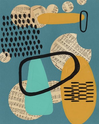 Framed Contemporary Configuration I Print