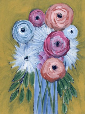 Framed Fictitious Floral I Print