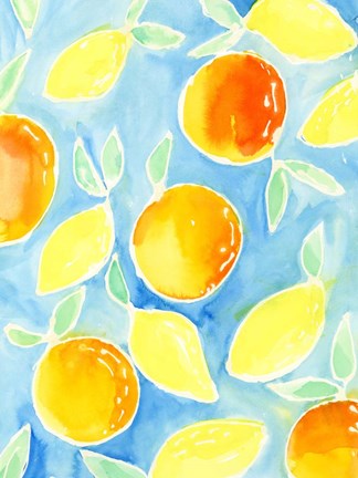 Framed Summer Citrus II Print