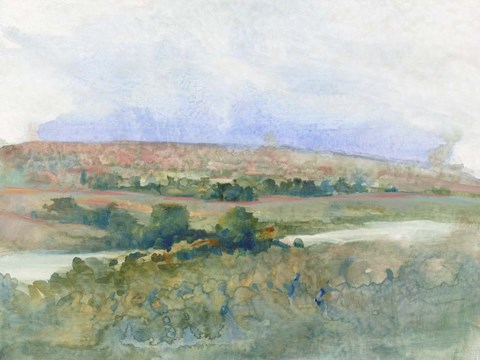 Framed Hilltop Vista I Print