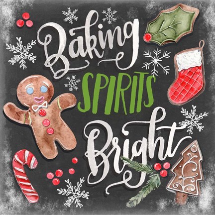 Framed Baking Spirits Bright I Print