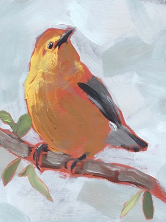 Framed Painted Songbird III Print