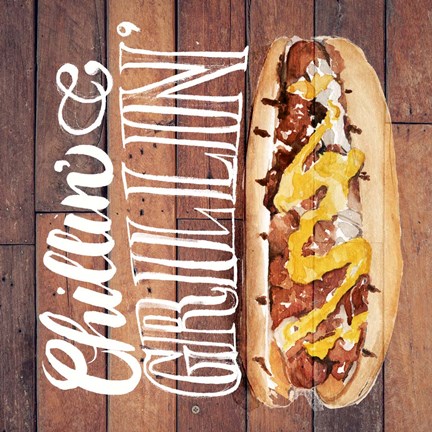 Framed Chillin' &amp; Grillin' II Print