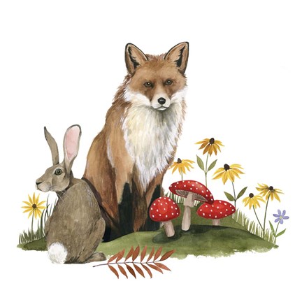 Framed September Forest I Print