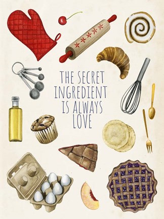 Framed Secret Ingredient I Print