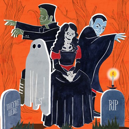 Framed Graveyard Gang I Print