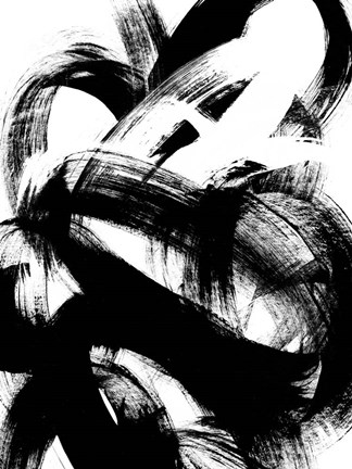 Framed Onyx Swipe I Print