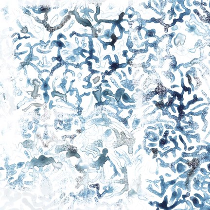 Framed Blue Reverie III Print