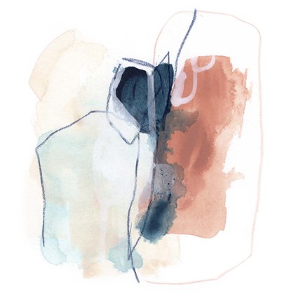 Framed Rose Round III Print