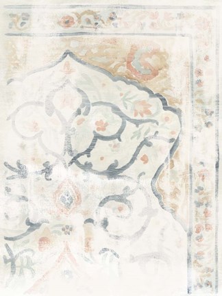 Framed Antique Textile Swatch III Print