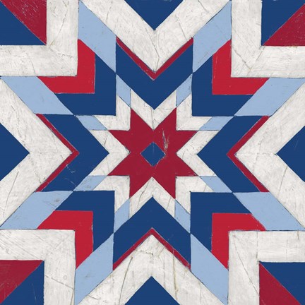 Framed Americana Quilt Motif II Print