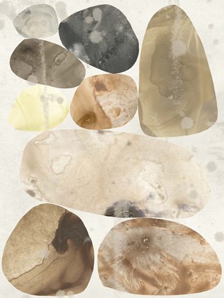 Framed Stone Mosaic I Print