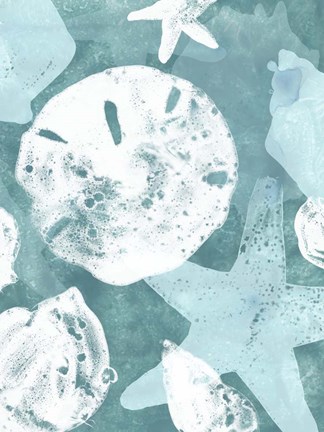 Framed Seabed Silhouettes I Print