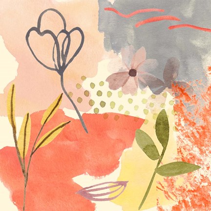 Framed Flower Shimmer III Print