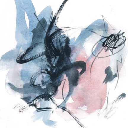 Framed Abstracted Blues III Print