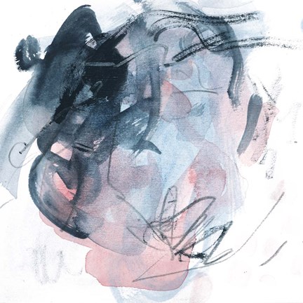 Framed Abstracted Blues IV Print