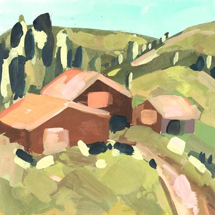 Framed Harvest Valley II Print