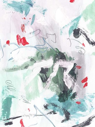 Framed Rouge Splash IV Print