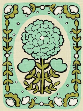 Framed Gouache Florals I Print