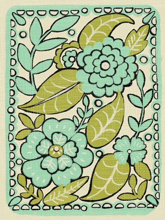 Framed Gouache Florals II Print