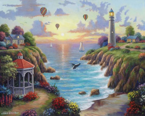 Framed Sunset over Paradise Cove Print