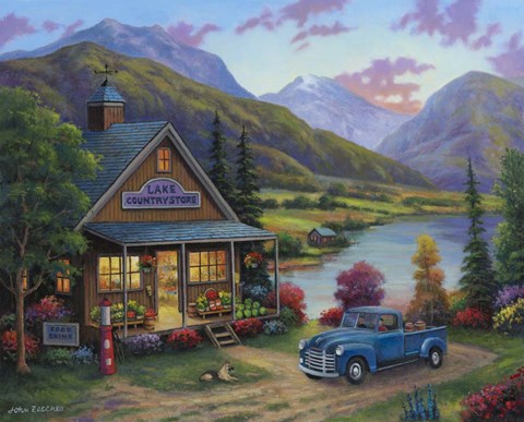 Framed Lake Contry Store Print
