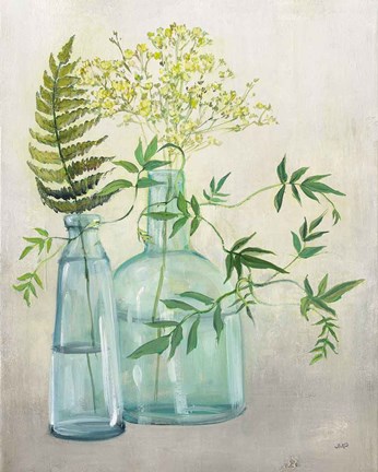 Framed Woodland Greenery I Print