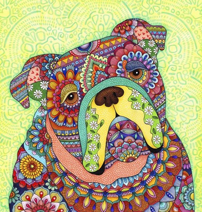 Framed My Favourite Bulldog Print