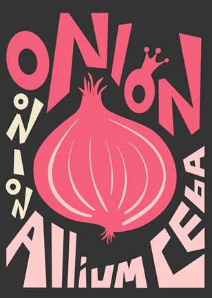 Framed Kitchen Onion Print